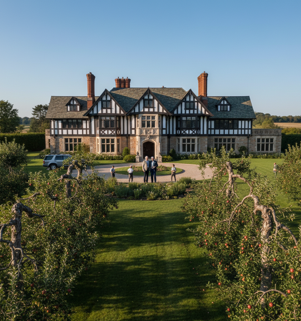 Historic Applewood Estate: $25 Million Tudor Mansion Listed for First Time — AI-generated illustration