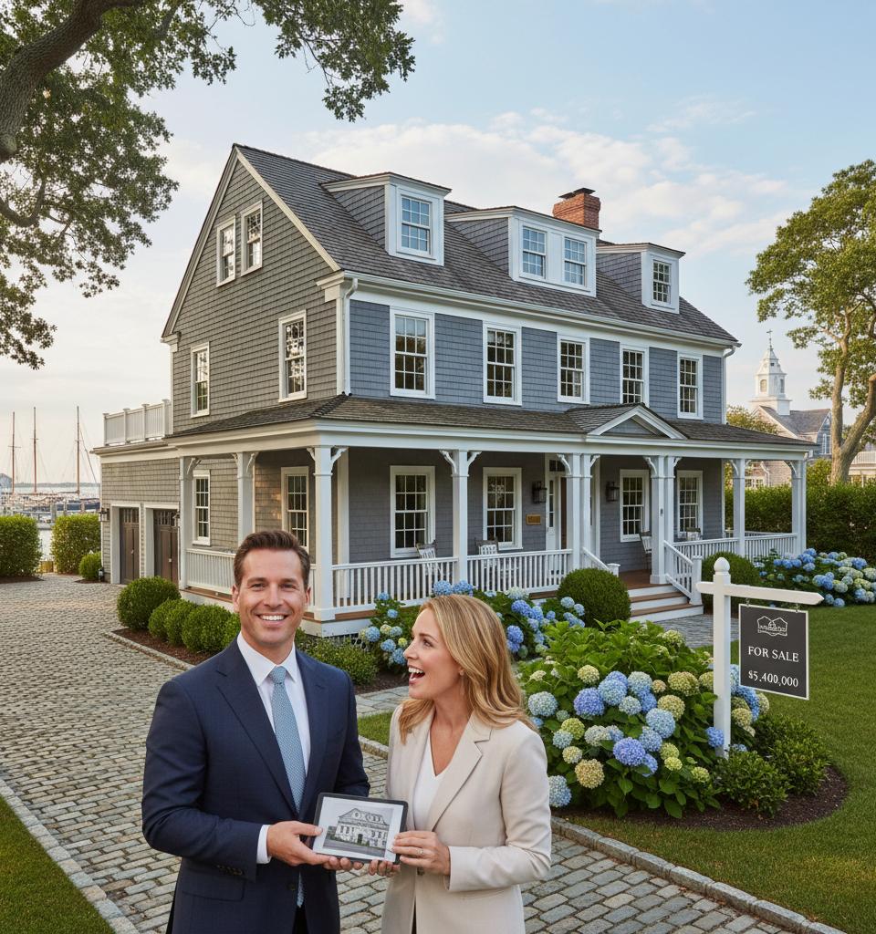 Historic Sag Harbor Whaling Captain's Home, Masterfully Renovated, Hits Market at $5.4M — AI-generated illustration