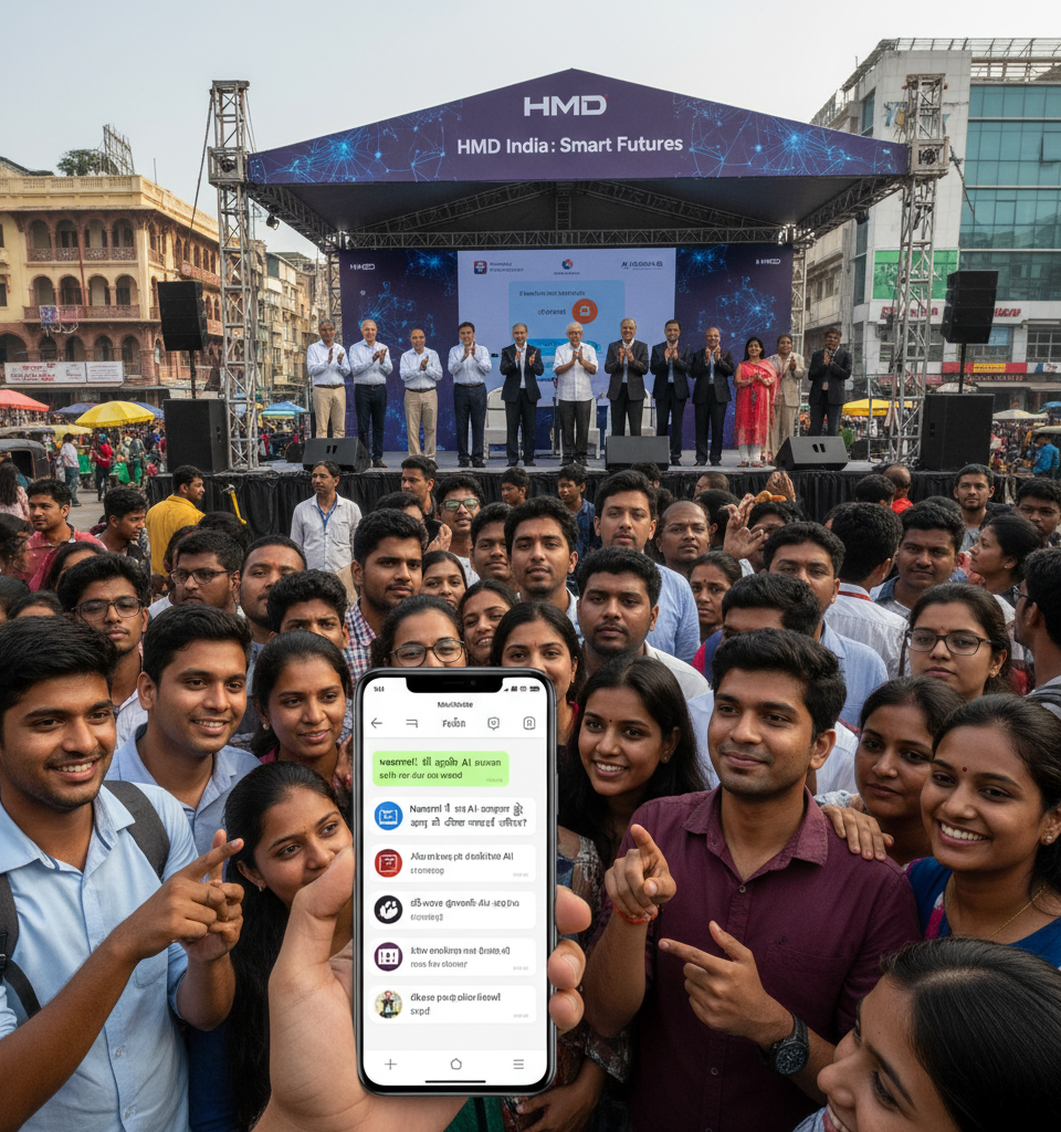 HMD Aims for Indian Market with AI Chatbot Integration on New Smartphones — AI-generated illustration