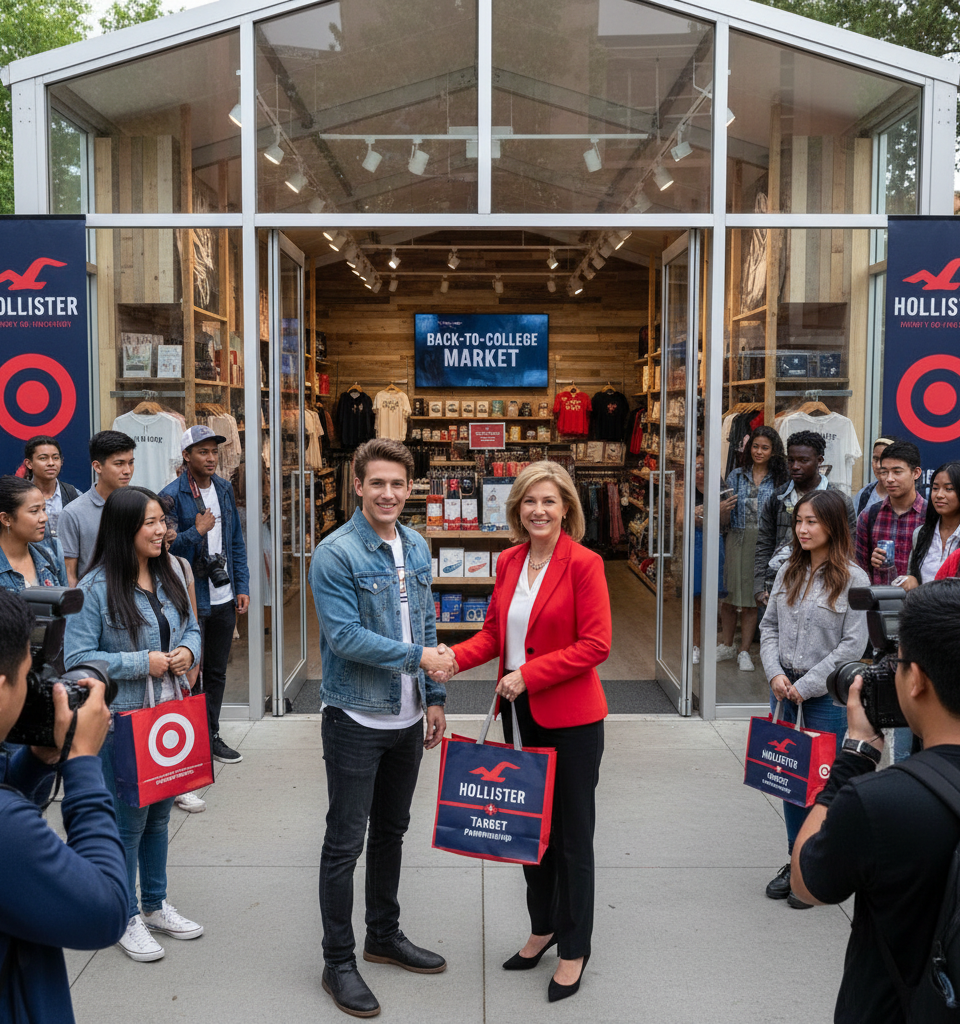 Hollister and Target Partner to Capture $89 Billion Back-to-College Market — AI-generated illustration
