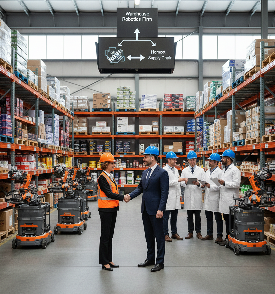 Home Depot Acquires Warehouse Robotics Firm for Supply Chain Automation Drive — AI-generated illustration