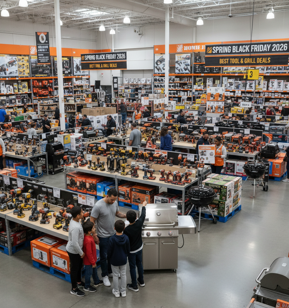 Home Depot Spring Black Friday (2026): Best Tool and Grill Deals — AI-generated illustration