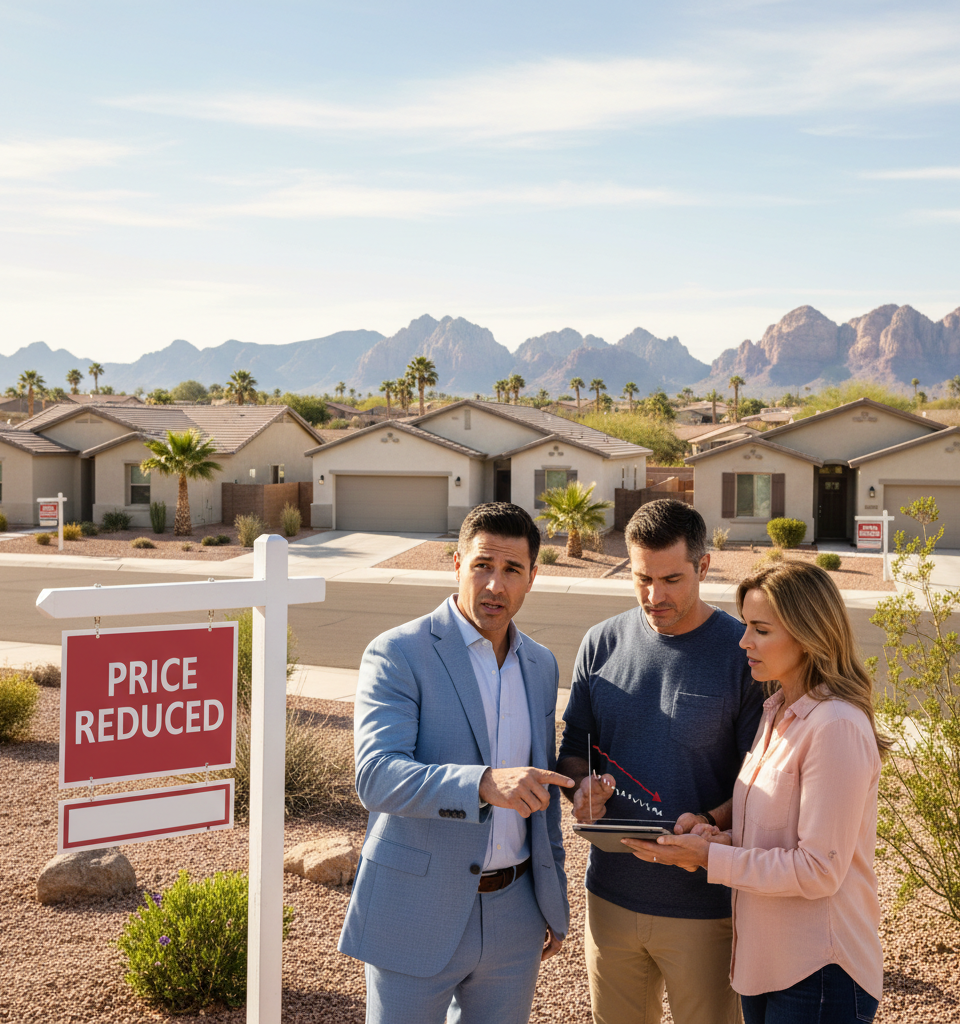 Home Price Reductions Persist in Key Markets, Led by Phoenix — AI-generated illustration