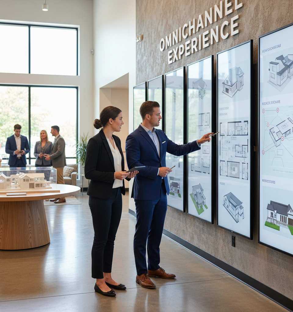 Homebuilder Sales Shift: Continuity Emerging as Key Competitive Advantage with Omnichannel Experience — AI-generated illustration