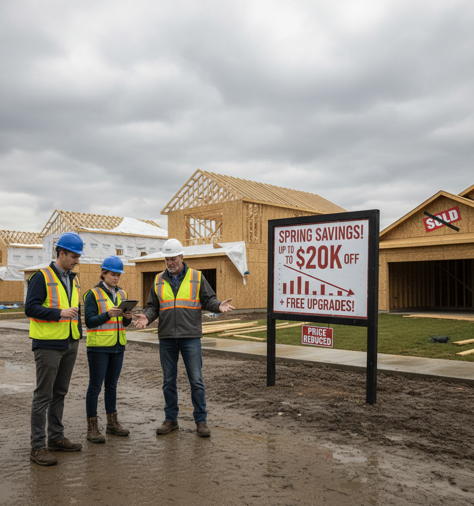 Homebuilders grapple with weak spring sales despite increased incentives in H1 2026 — AI-generated illustration
