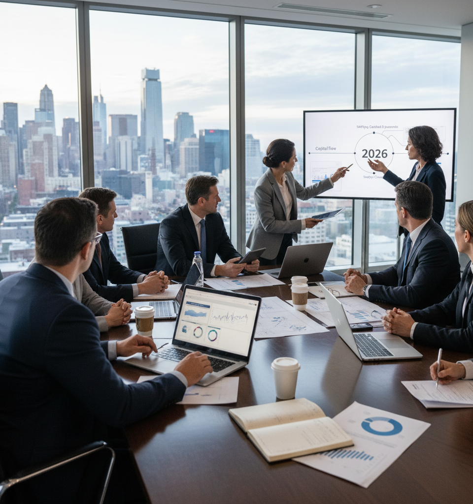 Homebuilding Executives Chart 2026 Strategy Amid Shifting Capital and Market Dynamics — AI-generated illustration
