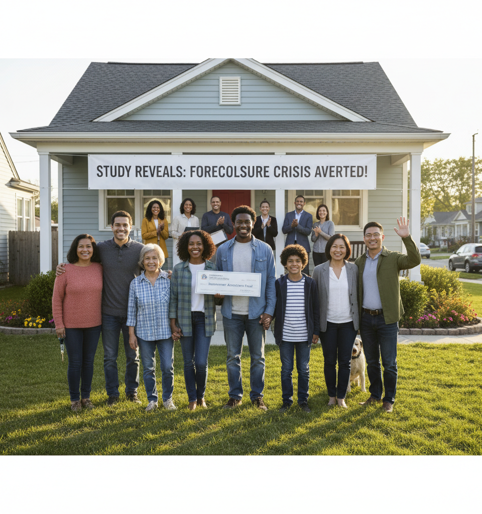Homeowner Assistance Fund Bolstered Vulnerable Borrowers, Averting Foreclosure Crisis, Study Reveals — AI-generated illustration