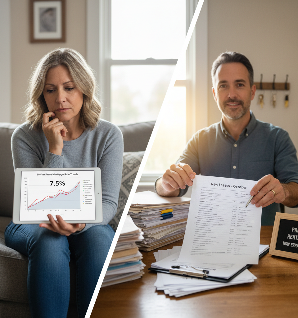 Homeowners 'Mortgage Lock-In' Fuels Rental Boom for Small Landlords — AI-generated illustration