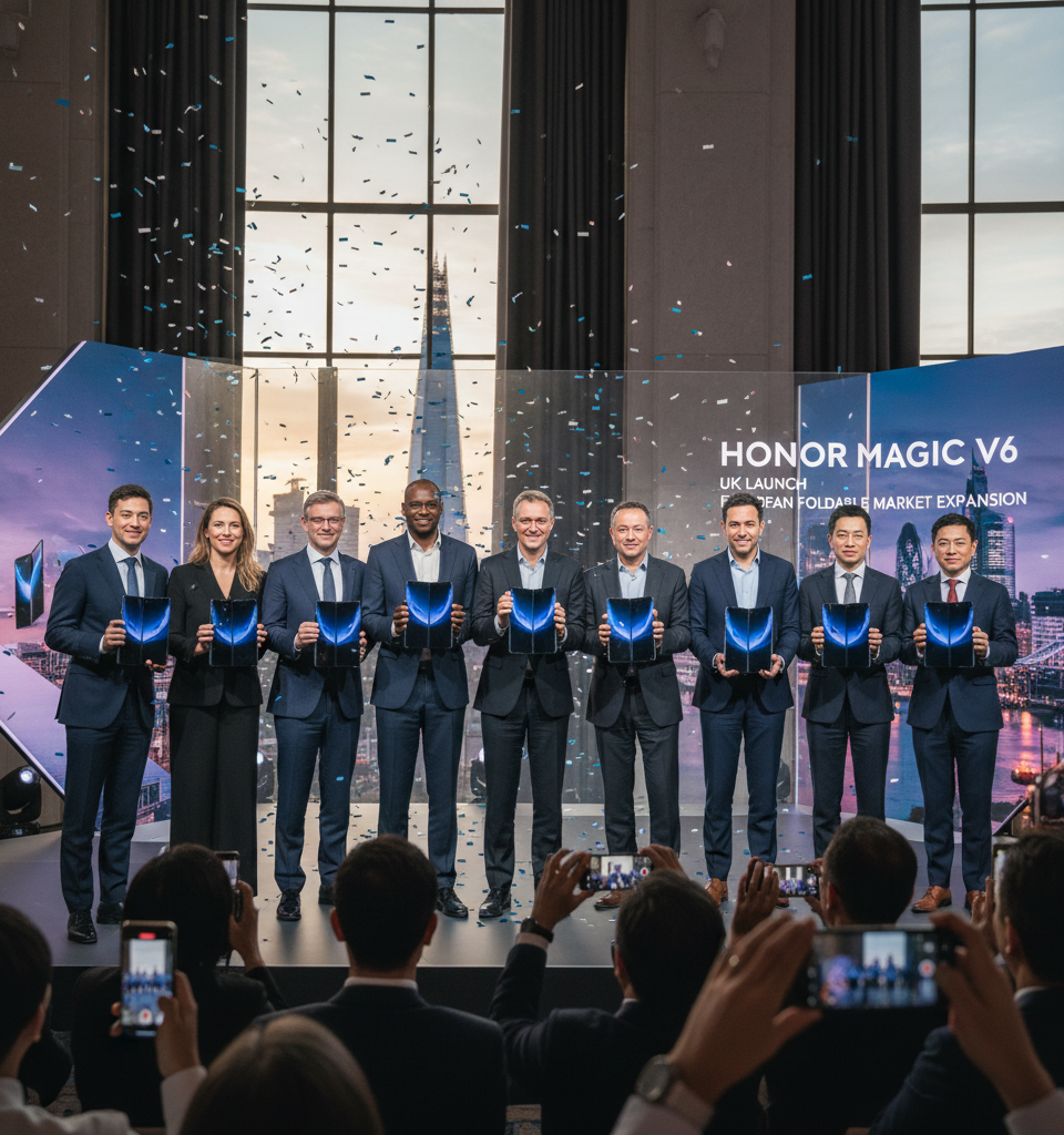 Honor Magic V6 Launches in UK, Expanding European Foldable Market — AI-generated illustration
