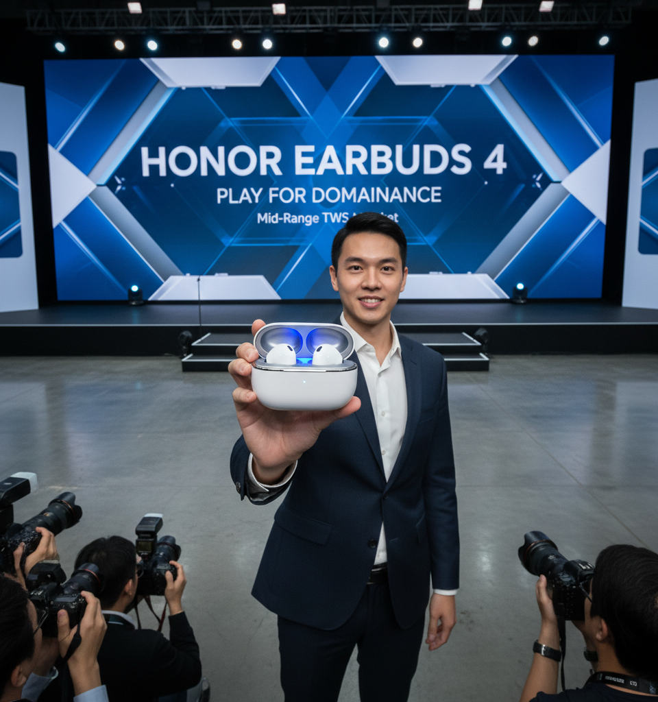 Honor Unveils Earbuds 4: A Play for Dominance in the Mid-Range TWS Market — AI-generated illustration