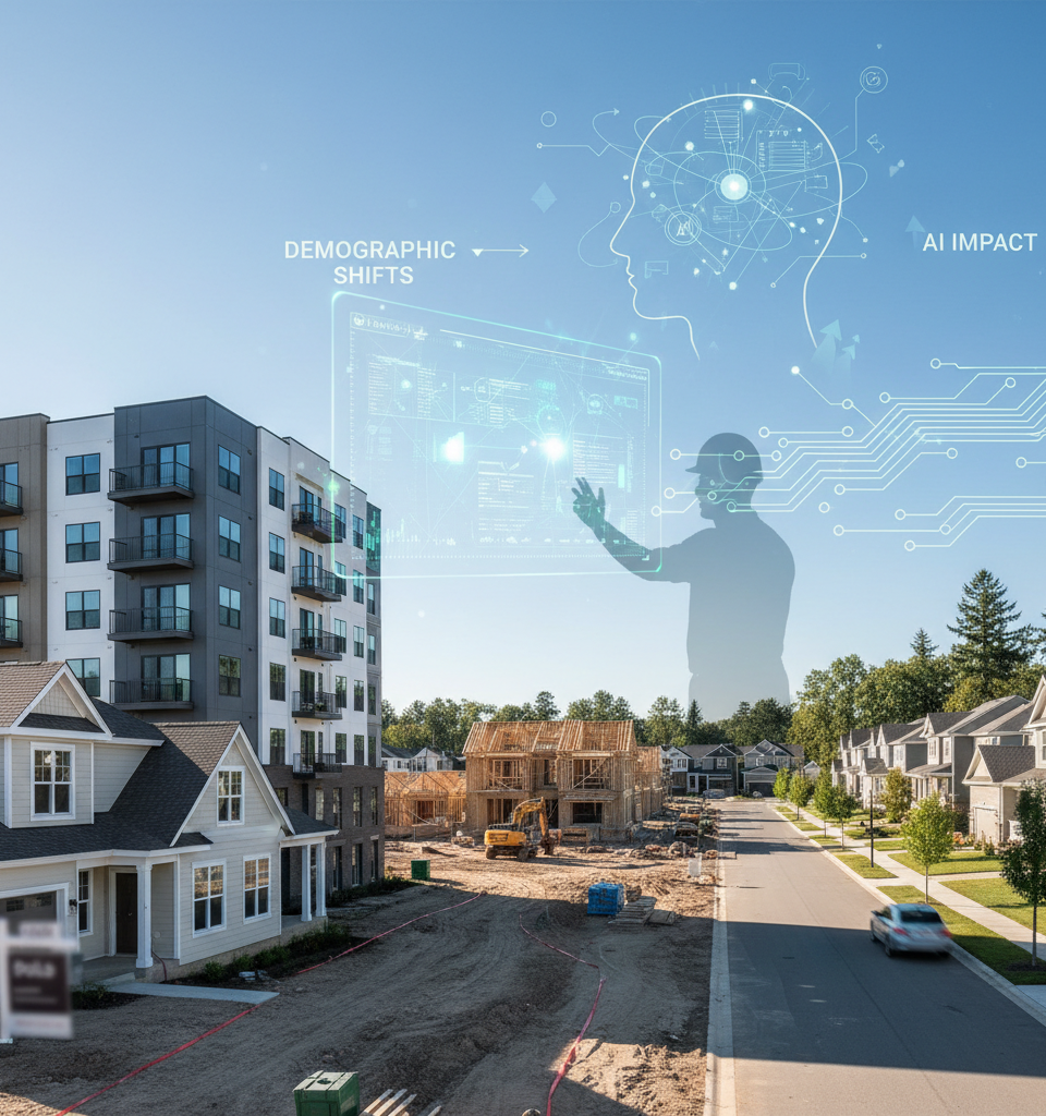 Housing Leaders Discuss Demographic Shifts, AI Impact on Market Health — AI-generated illustration