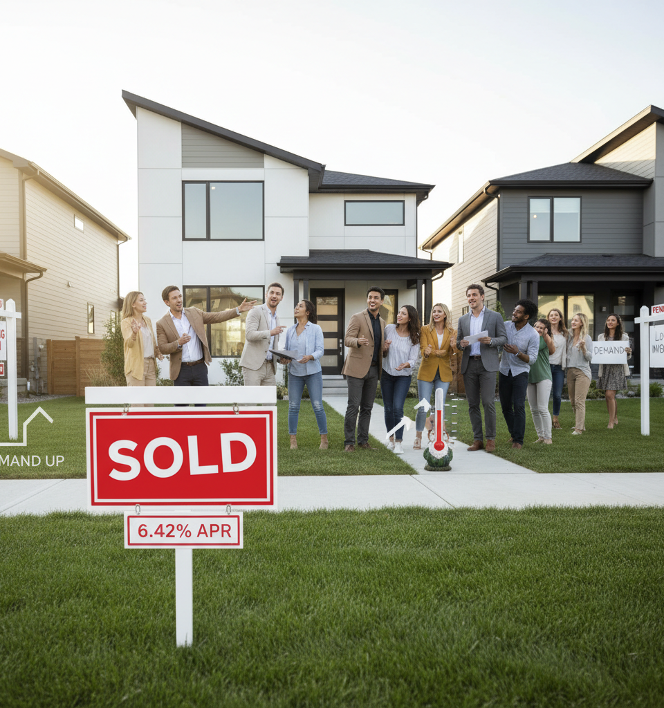 Housing Market Heats Up: Steep Demand Nears Inventory Trough Amid Rate Dip — AI-generated illustration