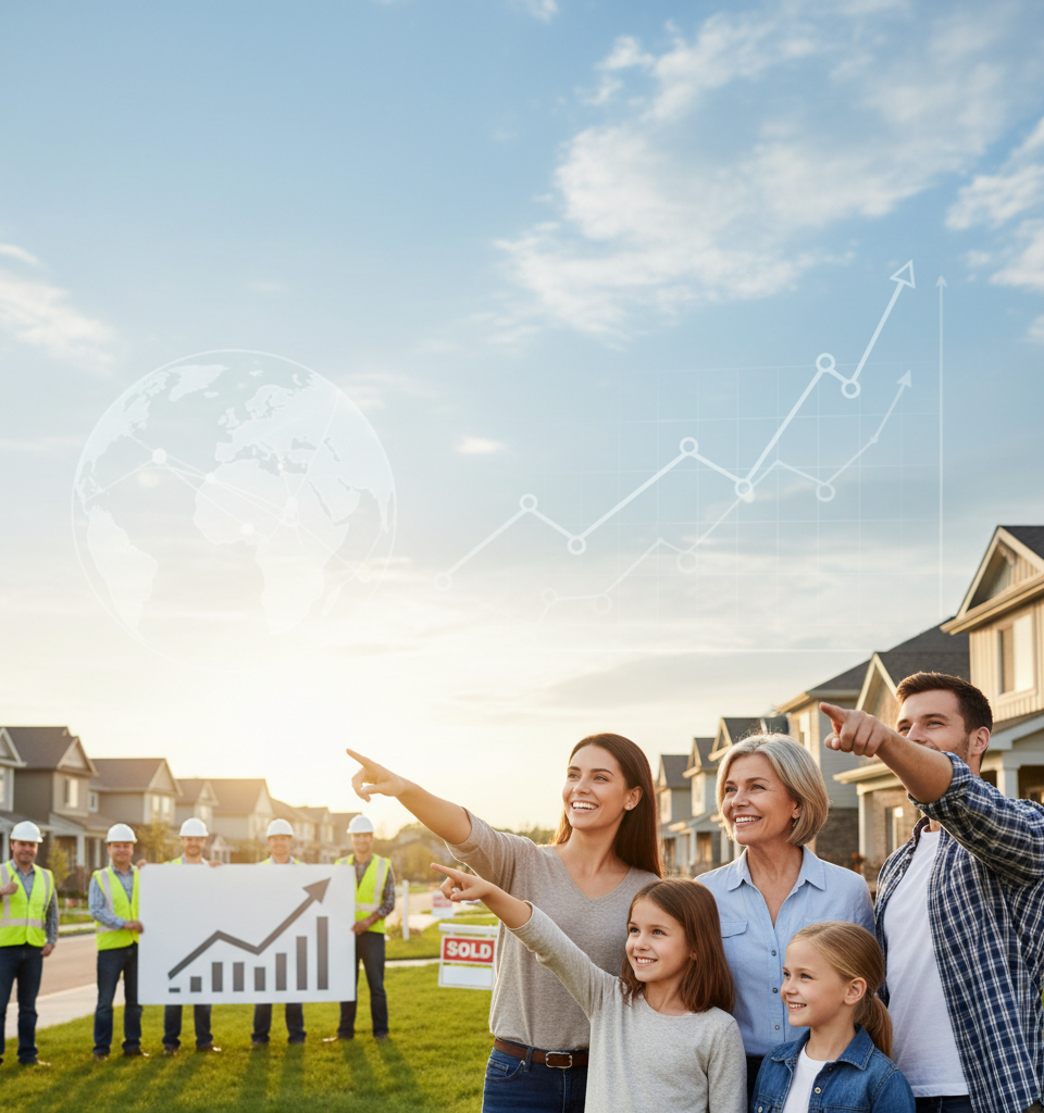 Housing Market Resilience: No Crash in Sight Despite Geopolitical Tensions, Rising Rates — AI-generated illustration