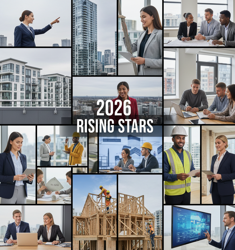 HousingWire Unveils 2026 Rising Stars: Next-Gen Leaders Shaping Real Estate, Mortgage, & Homebuilding — AI-generated illustration