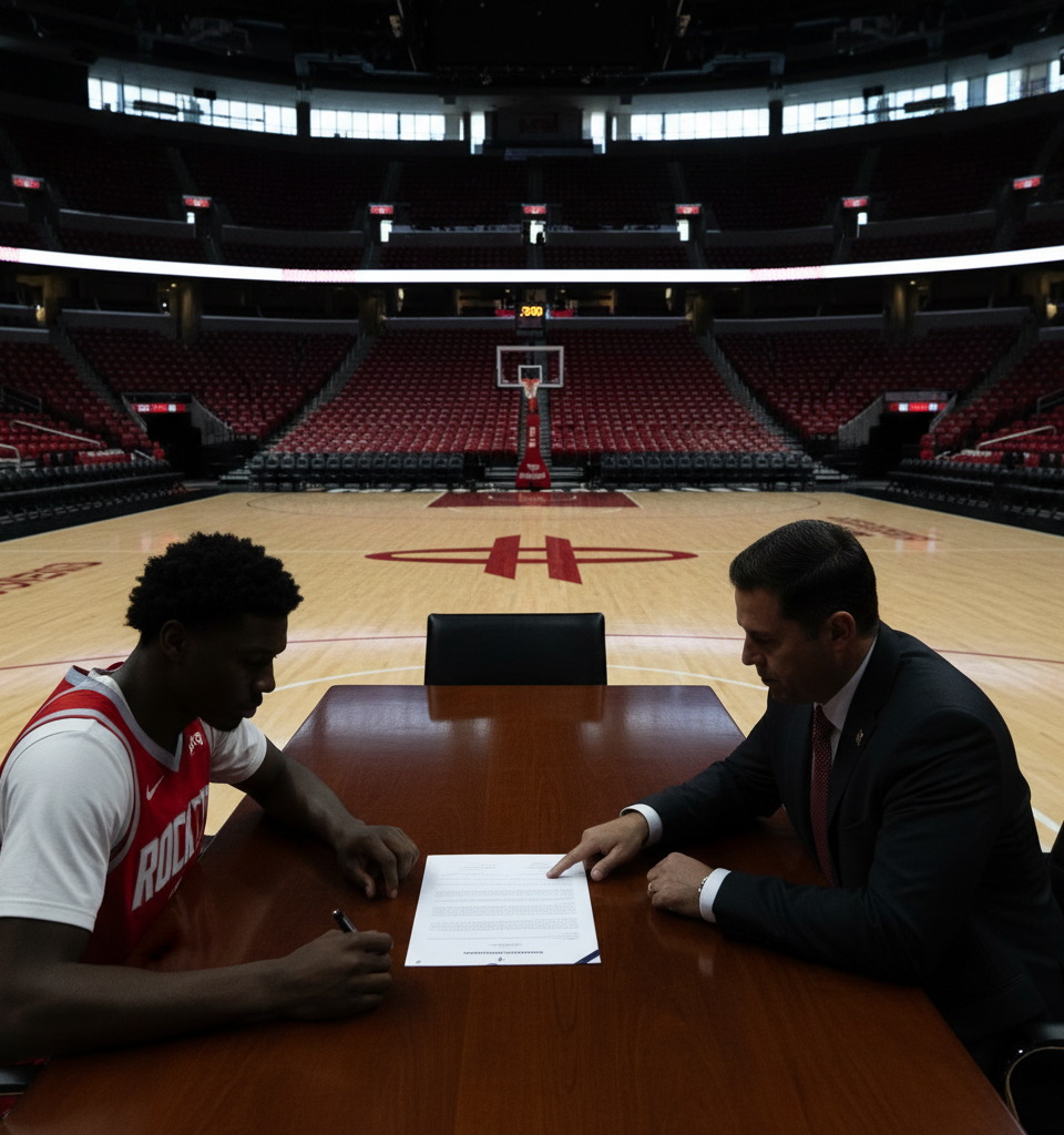 Houston Rockets Secure Amen Thompson with Five-Year, $208 Million Extension — AI-generated illustration