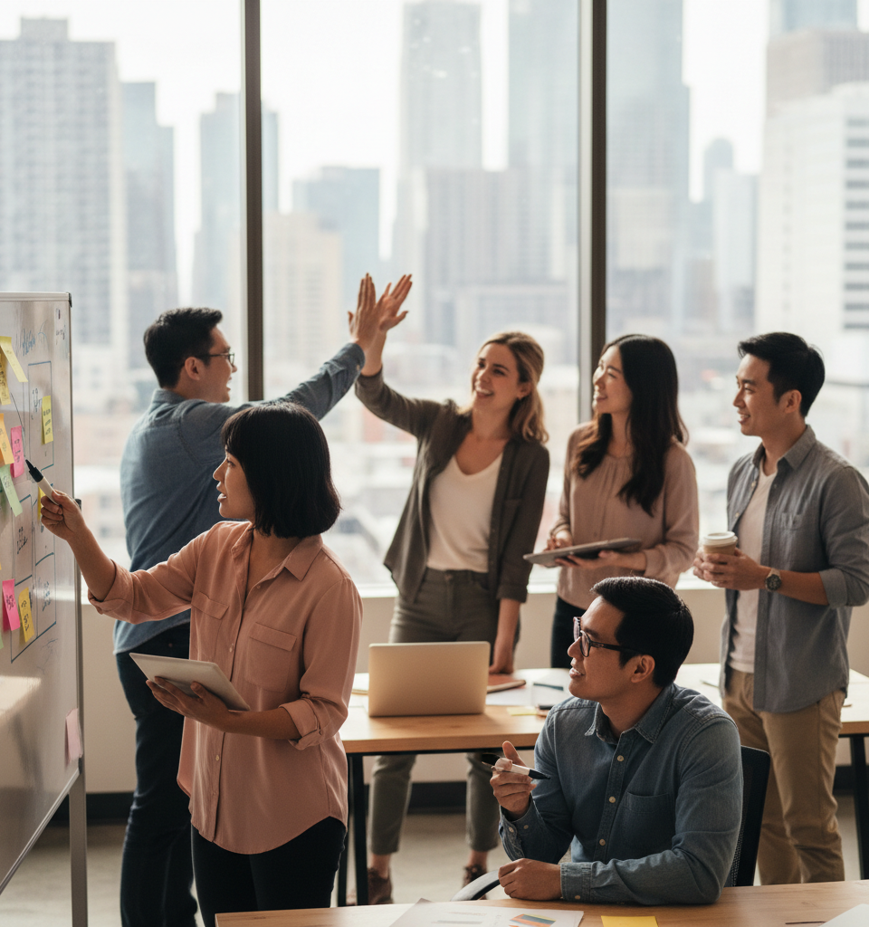 How to be a better team player (and why it matters more than you think) — AI-generated illustration