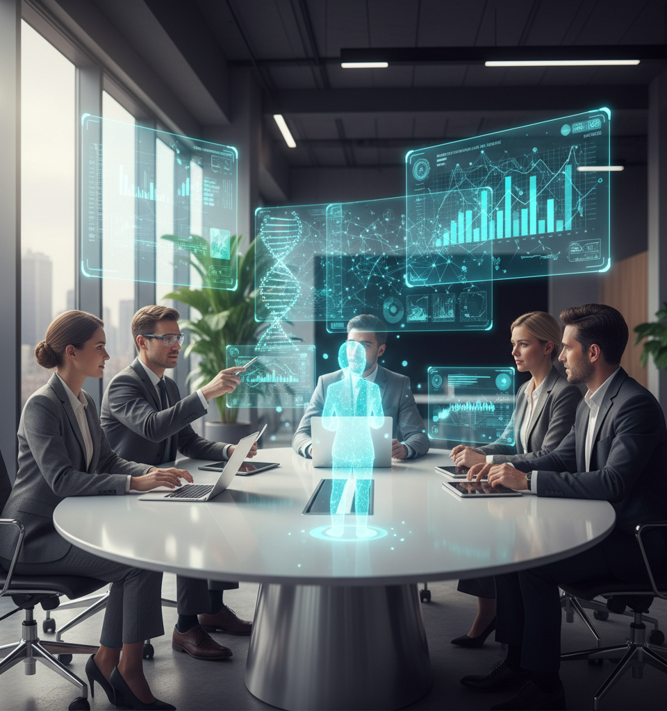 Human-AI Synergy: The New Paradigm for Business Innovation and Growth — AI-generated illustration