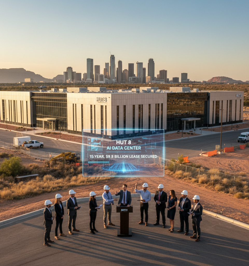 Hut 8 Secures Landmark 15-Year, $9.8 Billion Lease for AI Data Center, Solidifying Strategic Pivot — AI-generated illustration