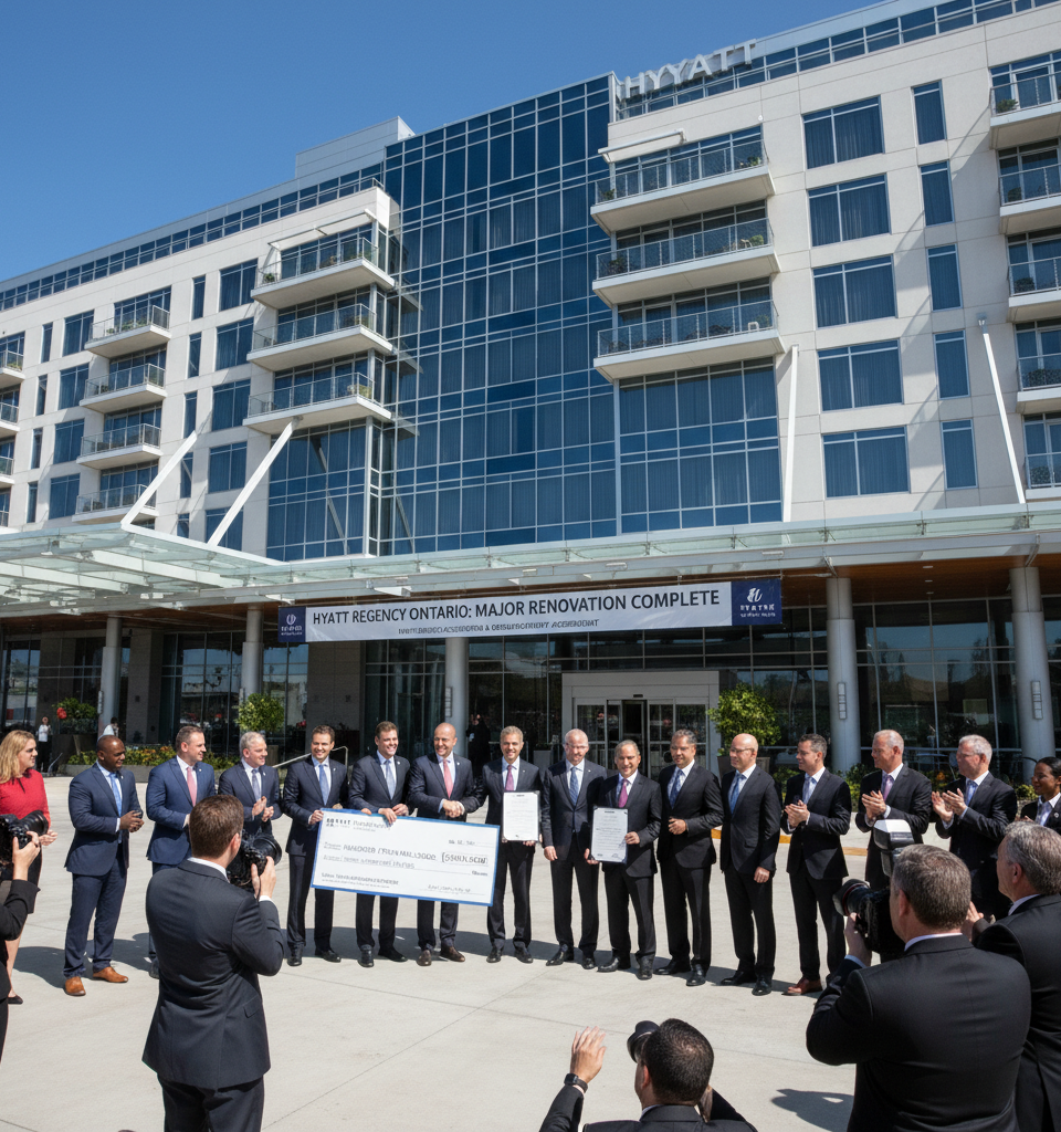 Hyatt Regency Ontario Secures $104M for Major Renovation After Bankruptcy Acquisition — AI-generated illustration