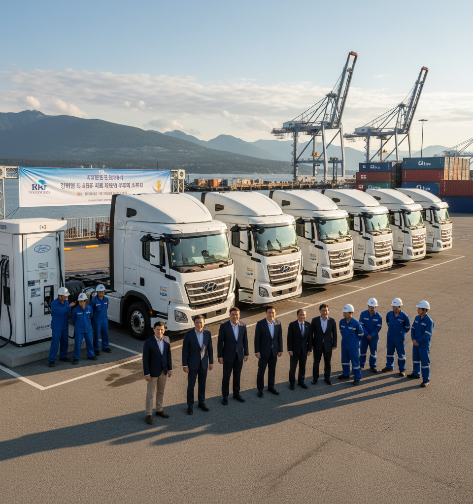 Hyundai Ups Canadian Hydrogen Truck Play, Expanding Xcient Dealership Network Amid Decarbonization Push — AI-generated illustration