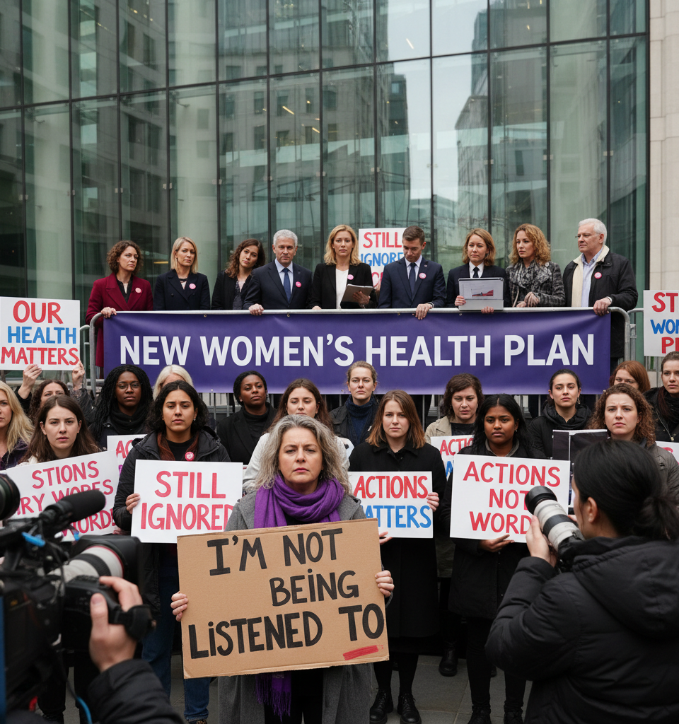 'I'm not being listened to' - new health plan launched as women say they are still ignored — AI-generated illustration