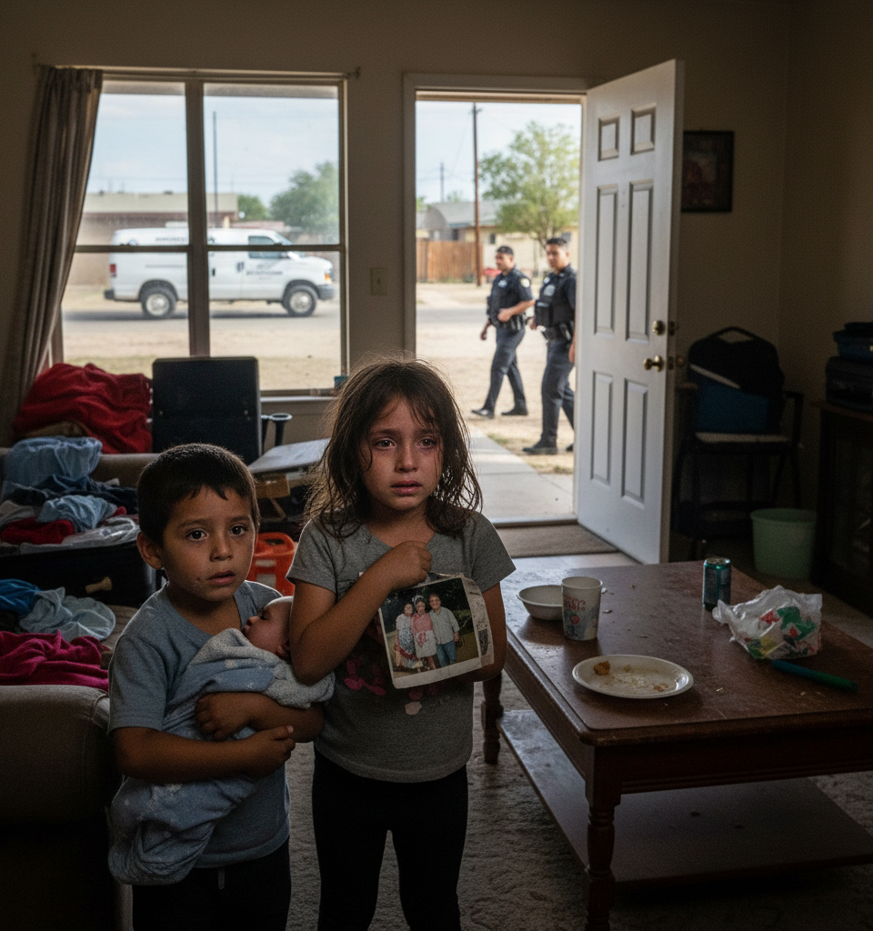 ICE Raids Shatter Texas Families: Children Step Up as Parents Detained — AI-generated illustration