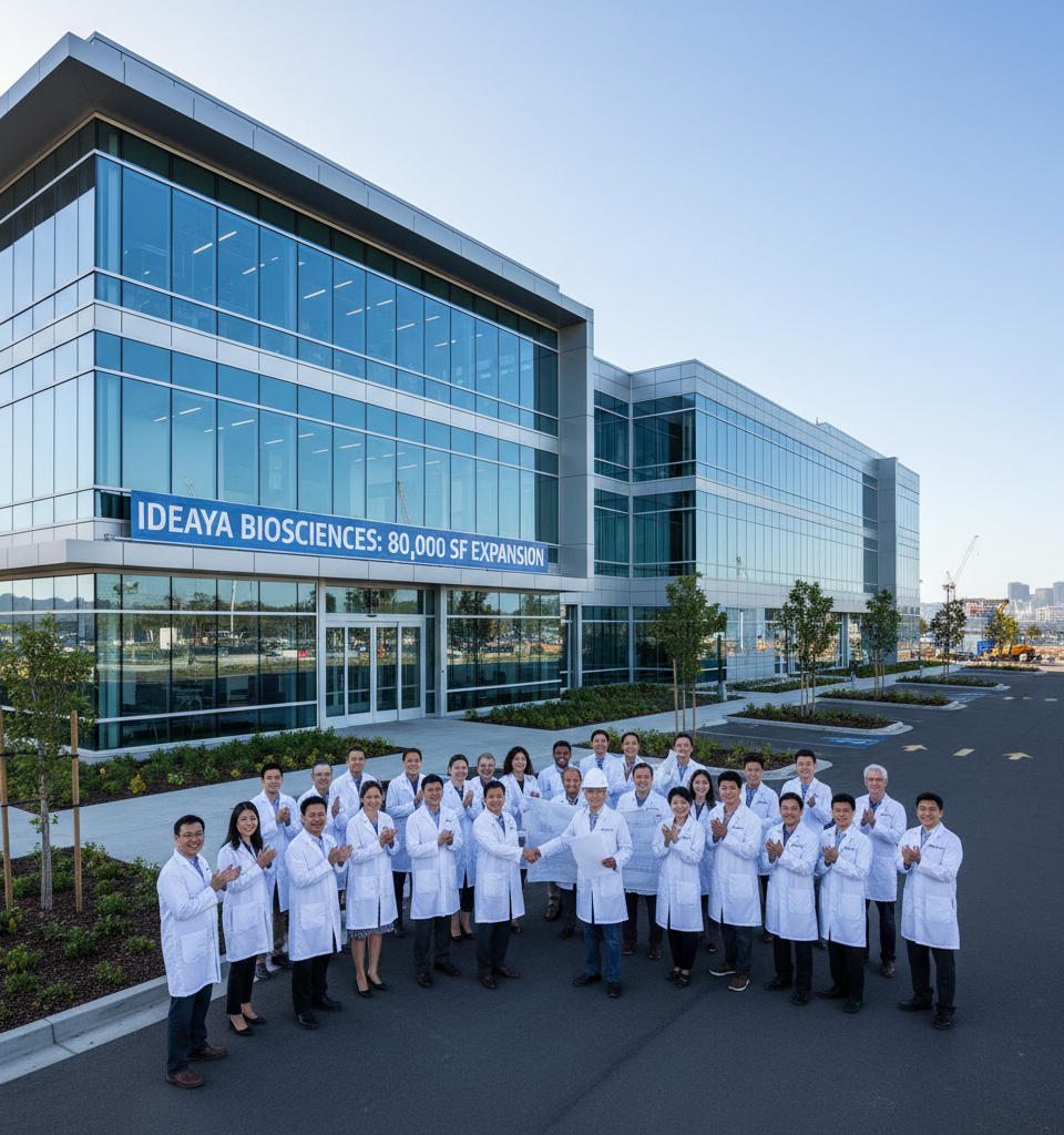 Ideaya Biosciences Expands South San Francisco Footprint to 80,000 SF Amidst Biotech Growth — AI-generated illustration