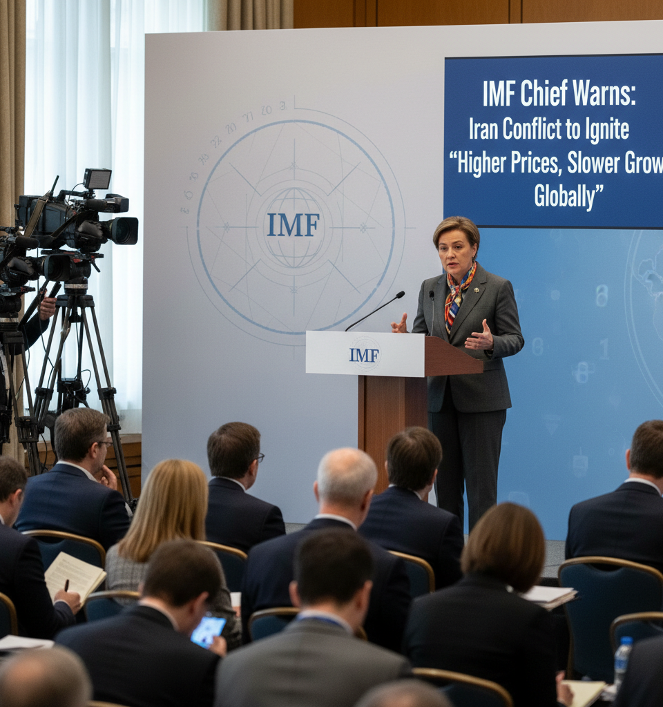 IMF Chief Warns: Iran Conflict to Ignite 'Higher Prices, Slower Growth' Globally — AI-generated illustration