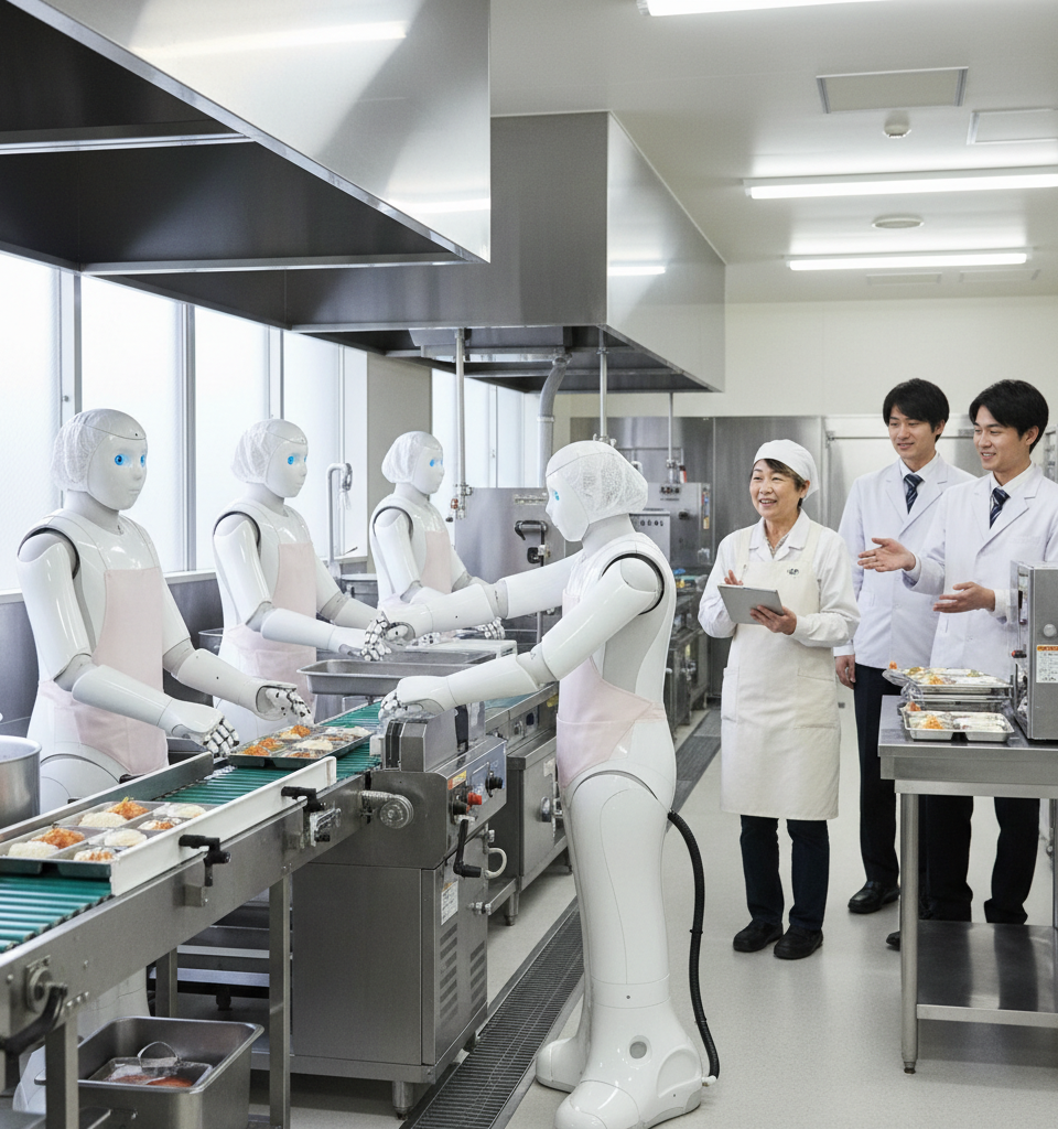 In Japan, the robot isn’t coming for your job; it’s filling the one nobody wants — AI-generated illustration