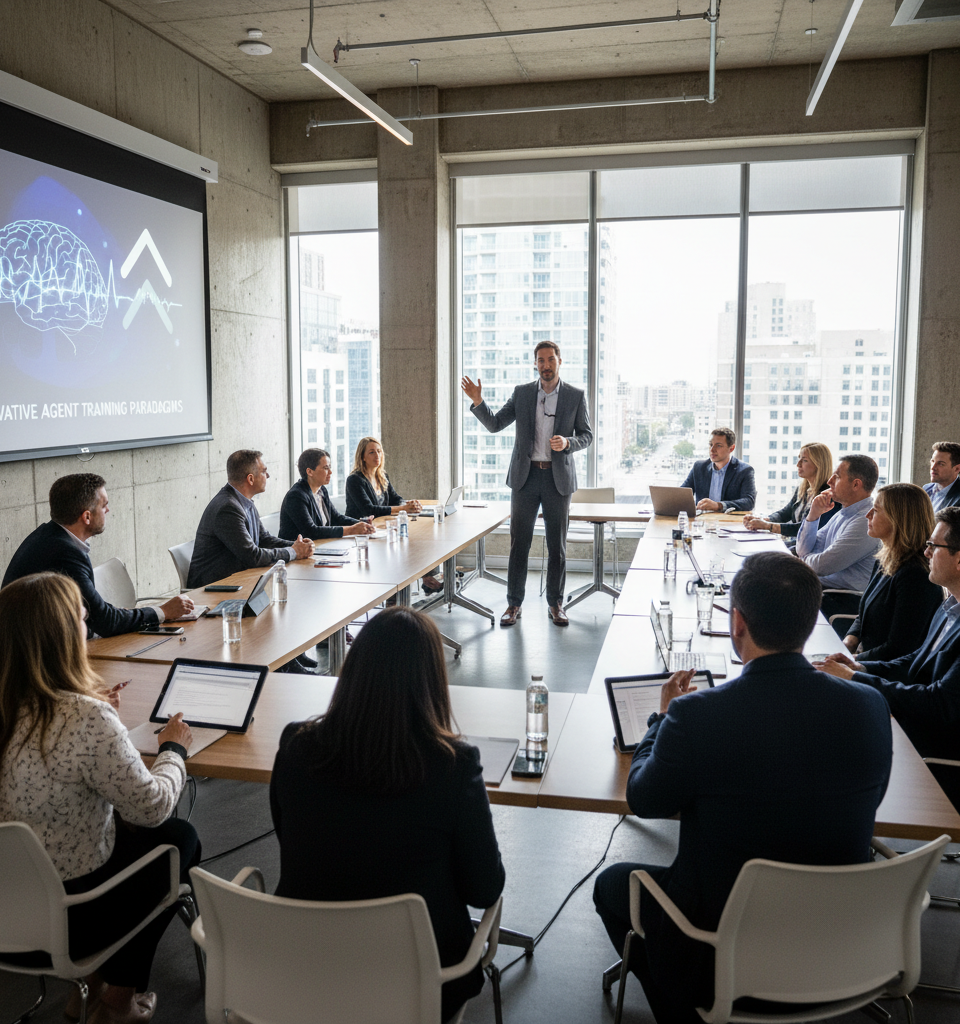 Independent Brokerages Challenge Franchises with Innovative Agent Training Paradigms — AI-generated illustration