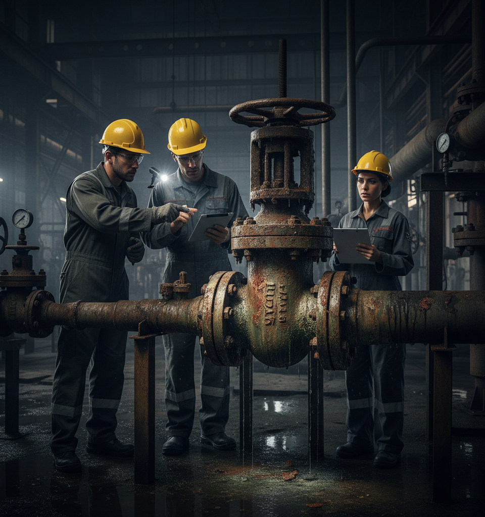 Industrial Catastrophe Prevention: Mitigating the Hidden Costs of Valve Corrosion — AI-generated illustration