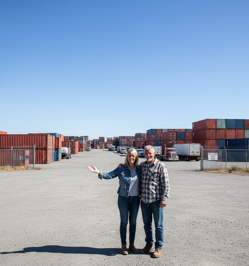 Industrial Outdoor Storage: Mom-and-Pop Owners See Surge in Valuations — AI-generated illustration