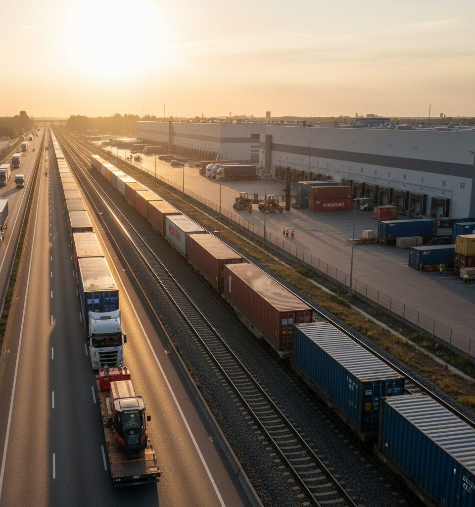 Industrial Sector Thrives: Rail & Trucking Data Point to Robust Economic Health — AI-generated illustration