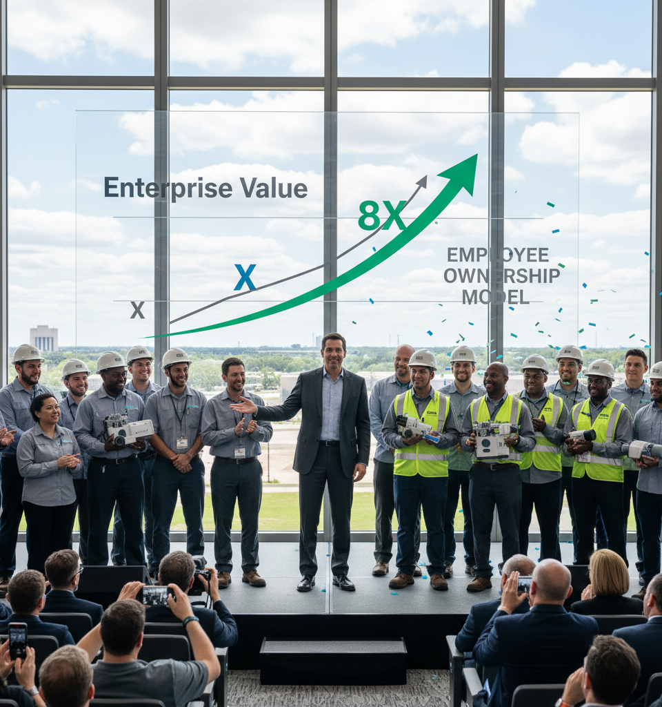 Ingersoll Rand's CEO Reveals Employee Ownership Model Fueled 8x Enterprise Value Growth — AI-generated illustration