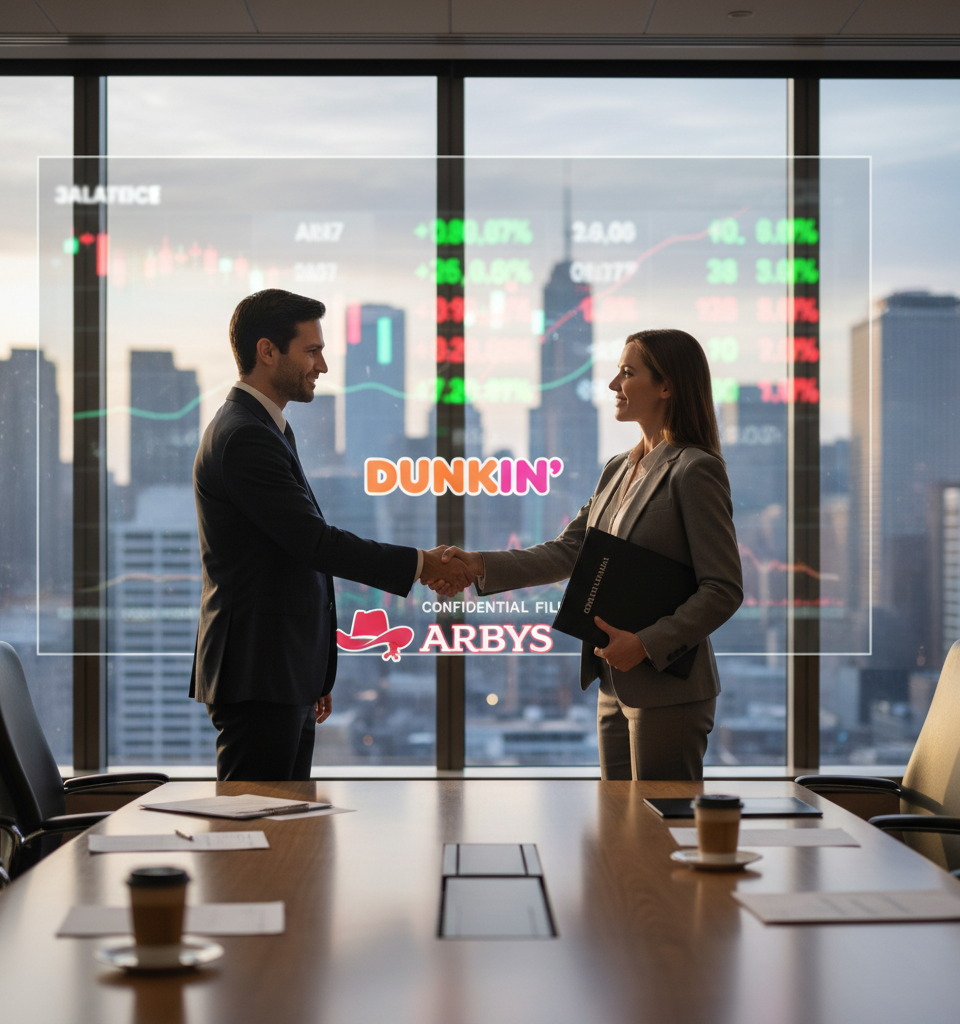 Inspire Brands, Dunkin' Parent, Confidentially Files for Landmark IPO — AI-generated illustration