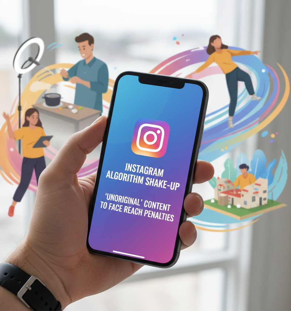 Instagram Algorithm Shake-Up: 'Unoriginal' Content to Face Reach Penalties — AI-generated illustration