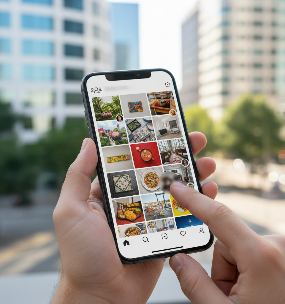 Instagram Enhances User Collaboration with New Tagged Post Grid Feature — AI-generated illustration