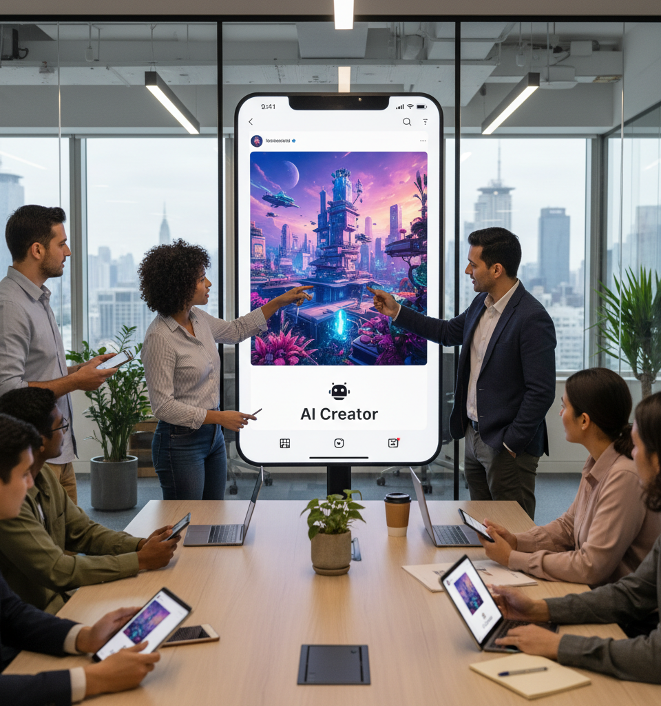 Instagram Pilots Optional 'AI Creator' Labels Amidst Rising Generative Content — AI-generated illustration