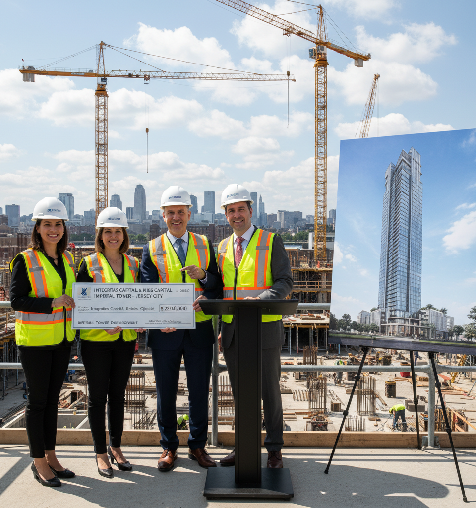 Integritas Capital, Kriss Capital Commit $220M for Jersey City's Imperial Tower — AI-generated illustration