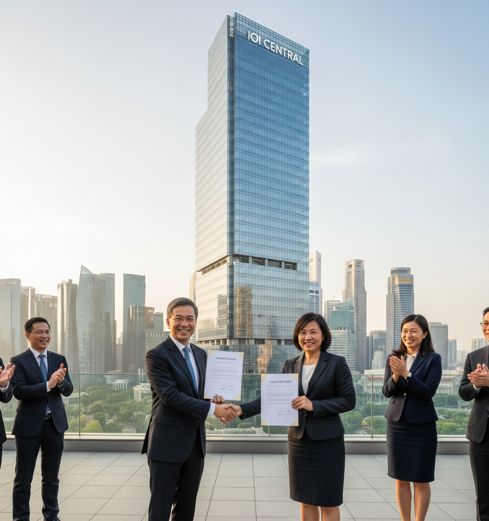 IOI Properties Secures Prime Singapore Office Tower in Landmark S$2 Billion Deal — AI-generated illustration