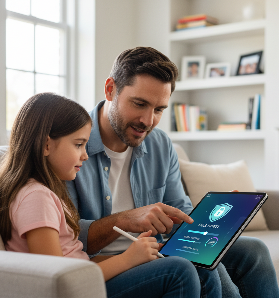 iOS 27 Set to Enhance Child Safety with Stronger Controls and Screen Time Limits — AI-generated illustration