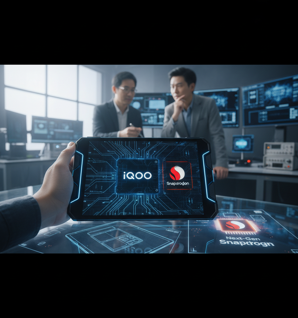 iQOO Potentially Developing Compact Gaming Tablet with Next-Gen Snapdragon Chipset — AI-generated illustration