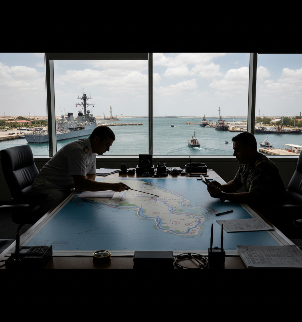 Iran and Oman Discuss Joint Shipping Route, Mine Clearing in Strait of Hormuz — AI-generated illustration