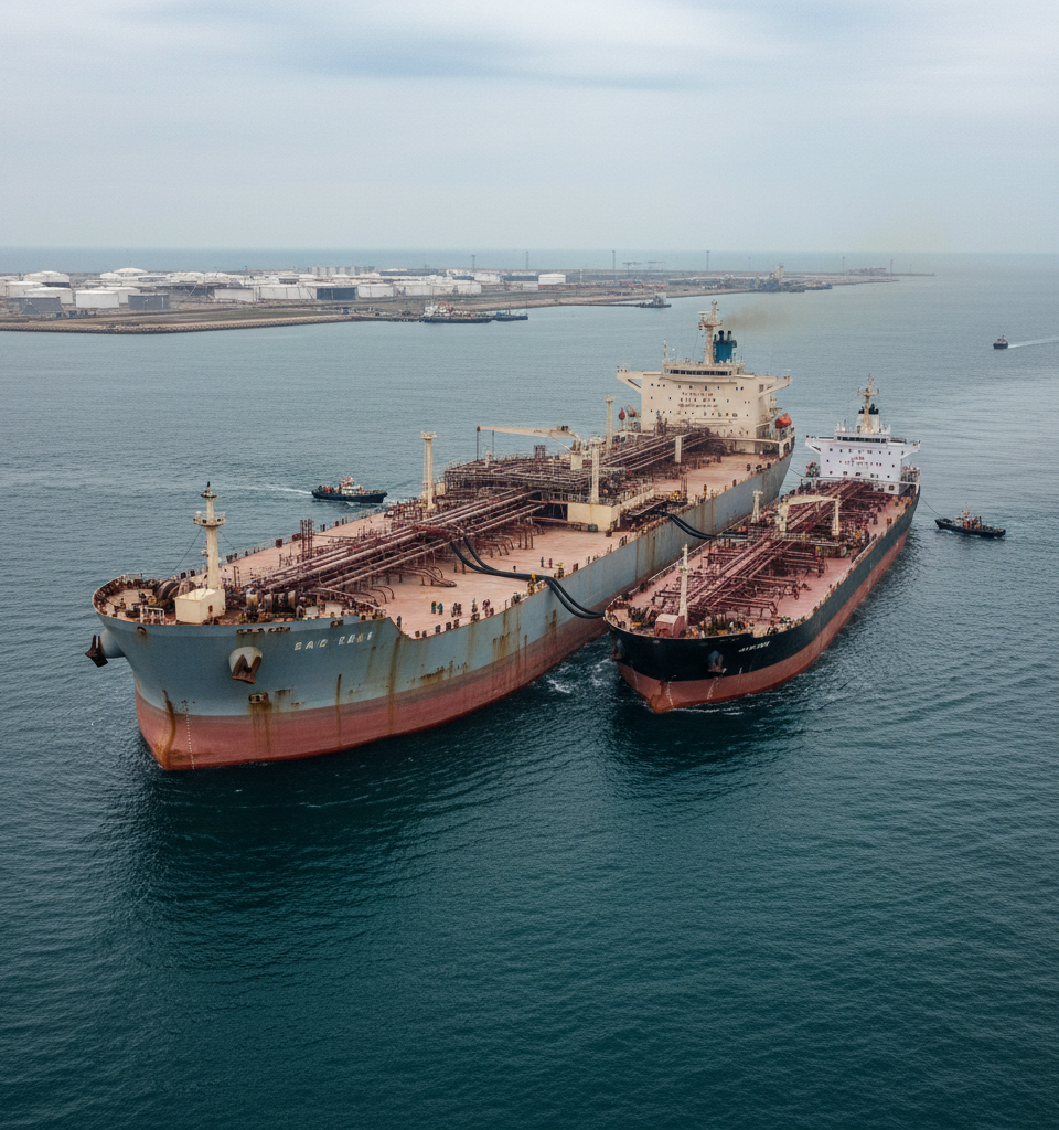 Iran Proactively Curbs Oil Output Amid US Sanctions, Navigating Storage Strain — AI-generated illustration