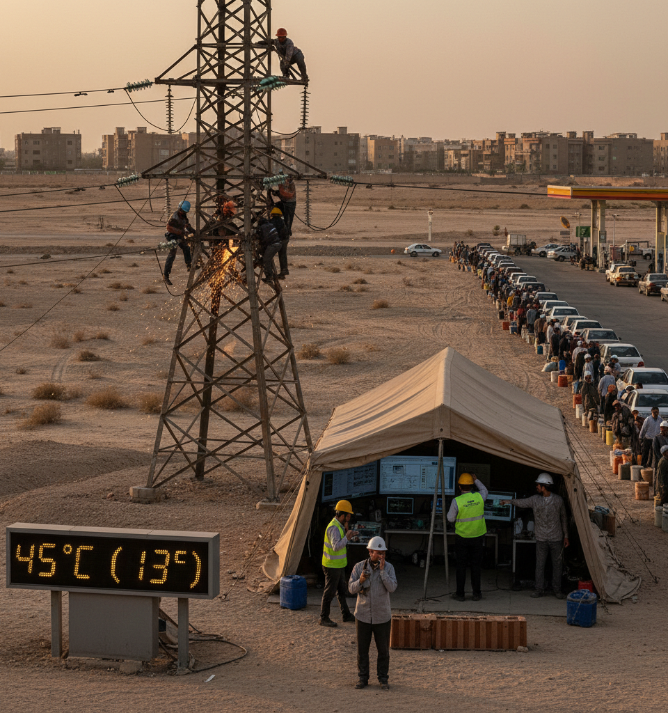 Iran's Deepening Energy Crisis: Emergency Measures Escalating Ahead of Peak Summer Demand — AI-generated illustration