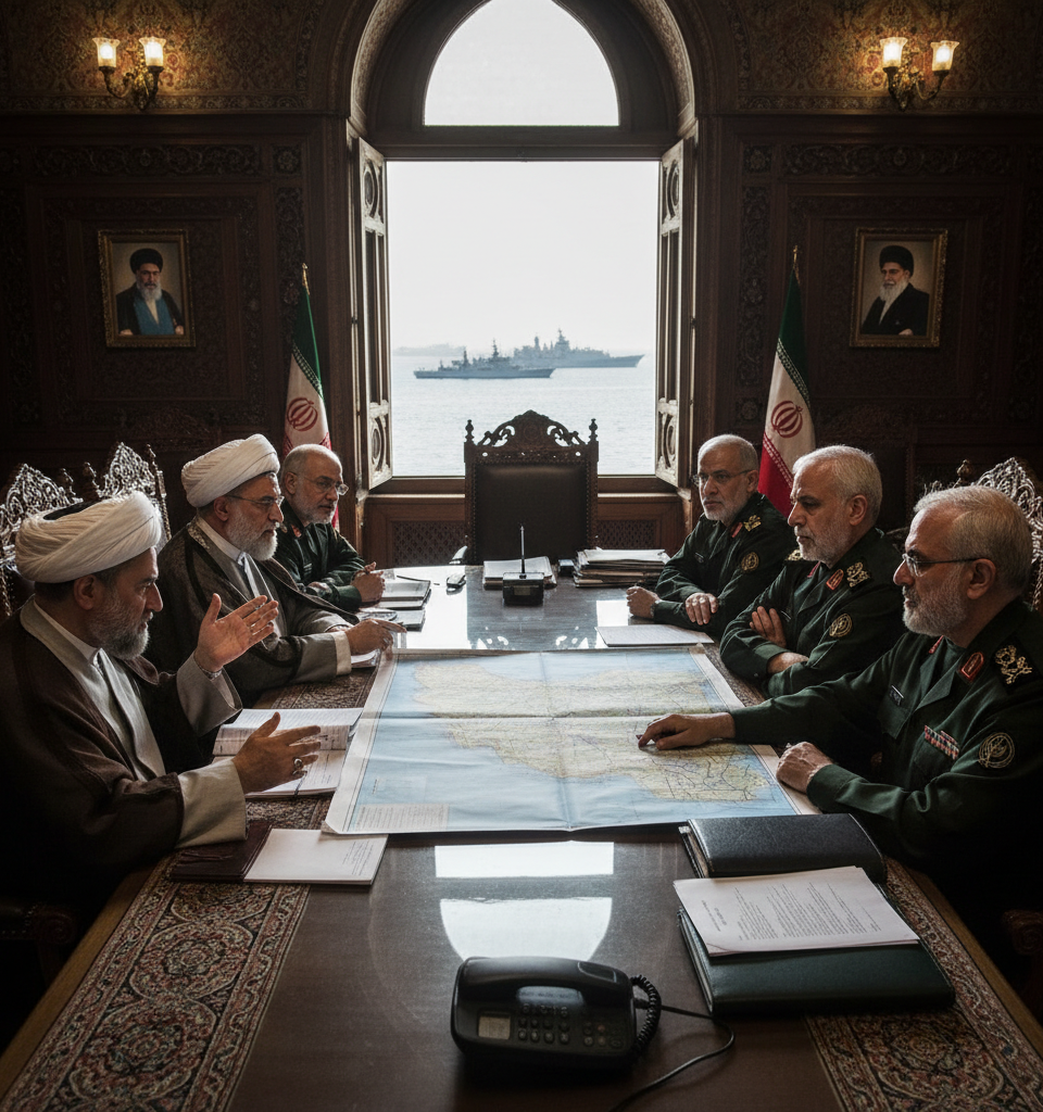Iran’s Hormuz whiplash highlights divide within regime as U.S. blockade tightens. ‘The fight between different factions has started’ — AI-generated illustration