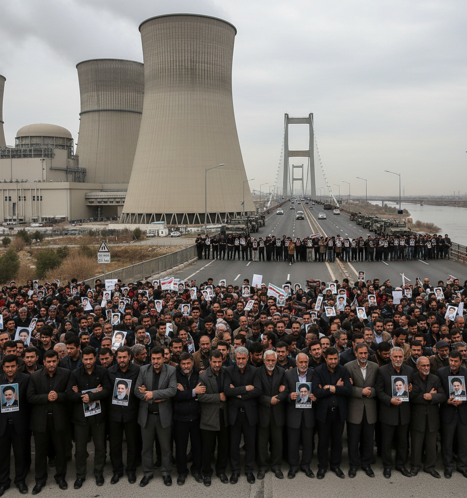 Iranians Form Human Chains at Strategic Sites Amid US-Iran Tensions: A Deep Dive into Escalating Geopolitical Fallout — AI-generated illustration