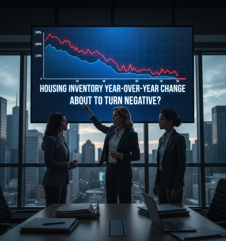 Is housing inventory about to turn negative year over year? — AI-generated illustration