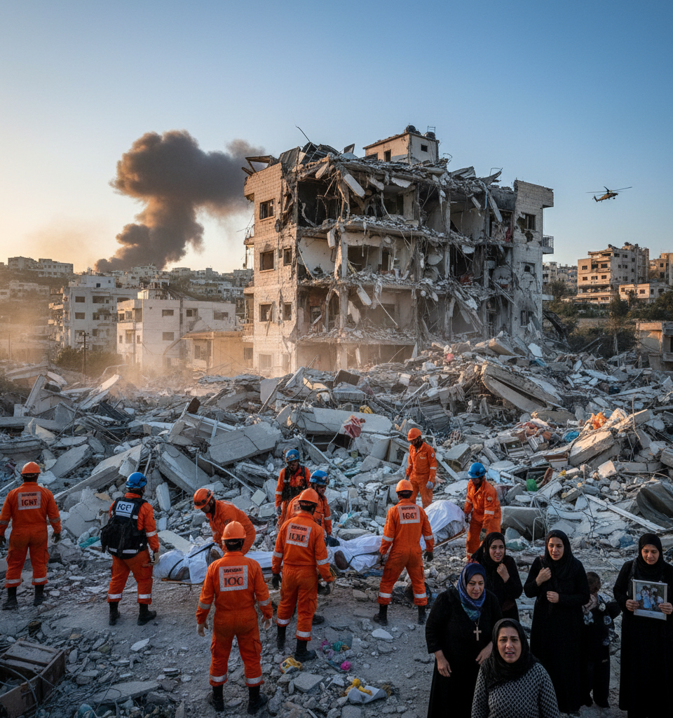 Israel Escalates Strikes Across Lebanon, Fatalities Mount Amid Regional Tensions — AI-generated illustration