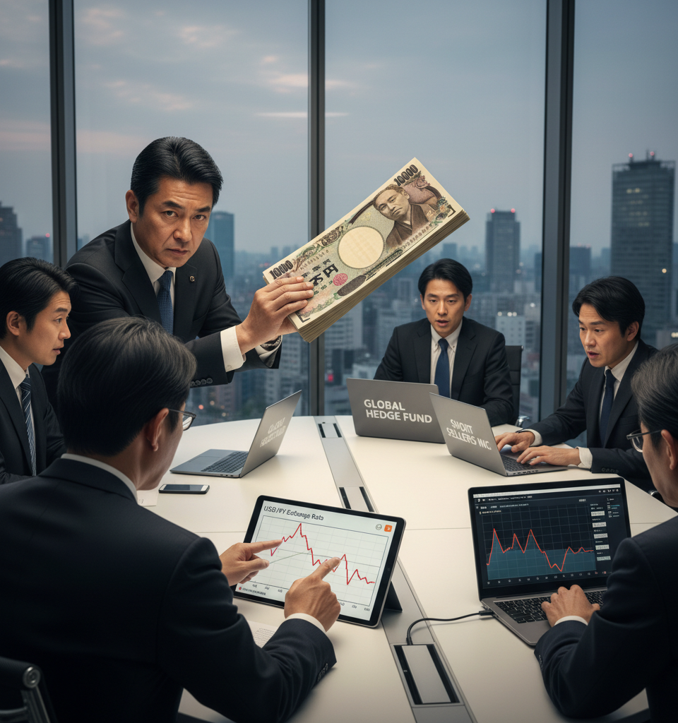 Japan Shifts to 'Ambush' Interventions Against Yen Short Sellers — AI-generated illustration